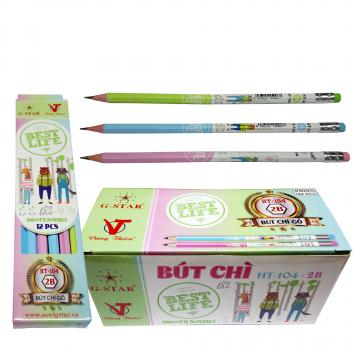 BÚT CHÌ ĐEN HT-104 - 2B HIỆU G*STAR