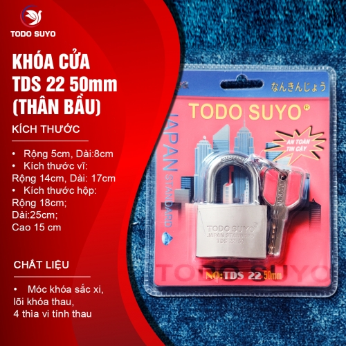 KHÓA MÓC BẬT TDS -22 THÂN BẦU (CHẤT LƯỢNG TỐT) HIỆU - TODO SUYO