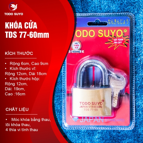 KHÓA BẤM TDS 77_60MM _CHÌA THAU ĐIỆN TỬ (4 CHÌA)