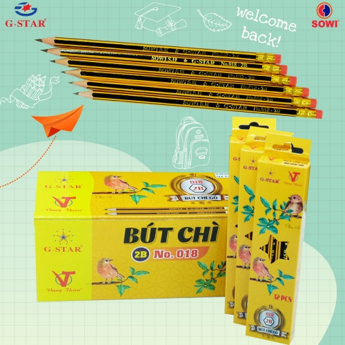 Bút chì đen vỏ gỗ G-Star 018