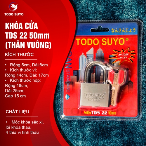 KHÓA MÓC BẬT TDS -22 THÂN VUÔNG (CHẤT LƯỢNG TỐT) HIỆU - TODO SUYO