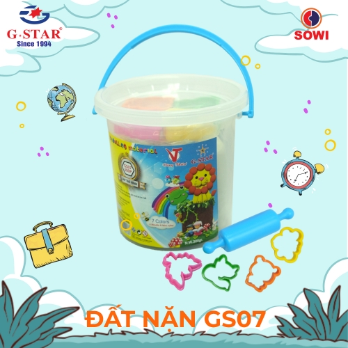 Đất nặn 7 màu GS07-300P 300gr hiệu G*star