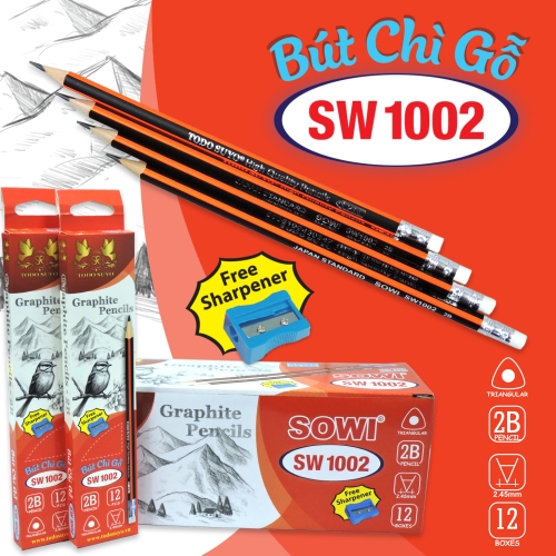 BÚT CHÌ ĐEN SW1002-2B HIỆU todo suyo